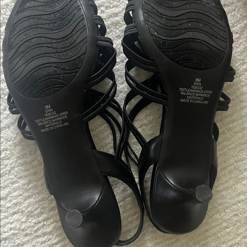 Impo Black Strappy Heels - Picture 7 of 12